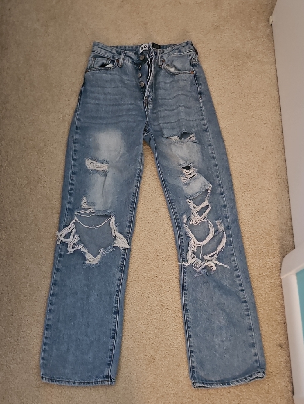 Blue Distressed Women’s Jeans